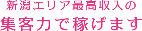 新潟エリア最高収入の集客力で稼げます